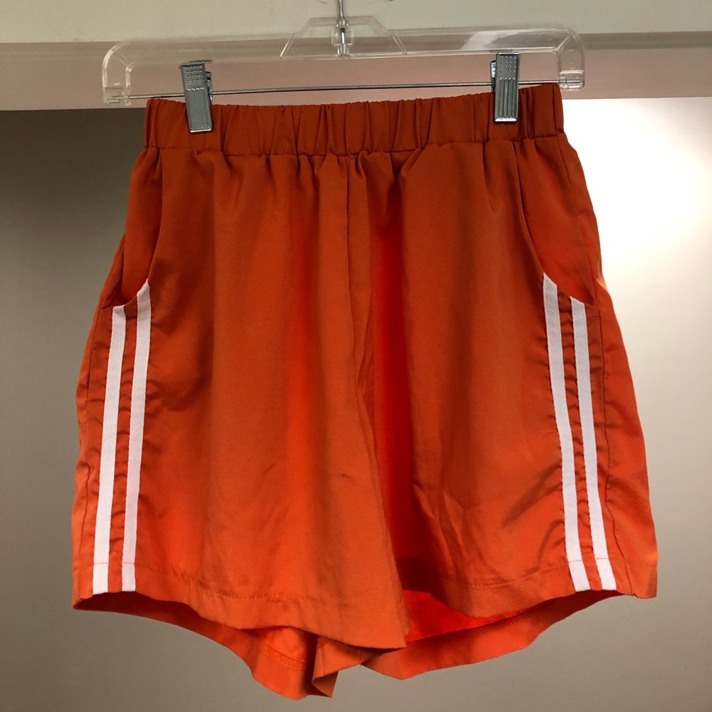 SHEIN Orange shorts with white stripes size Medium
